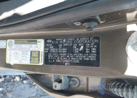 2013 Kia Soul ! from USA, damaged, VIN KNDJT2A66D7579261